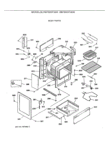 02 - Body Parts parts for Ge Range RB755GT3WH from AppliancePartsPros.com