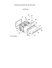04 - Oven Door parts for Ge Range RB755GT3WH from AppliancePartsPros.com