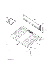 02 - Cooktop parts for Ge Range RGB508BPW1WH from AppliancePartsPros.com