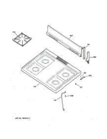 02 - Cooktop parts for Ge Range RGB508BEW2WH from AppliancePartsPros.com