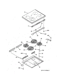 02 - Cooktop parts for Ge Range RB557GV3AD from AppliancePartsPros.com