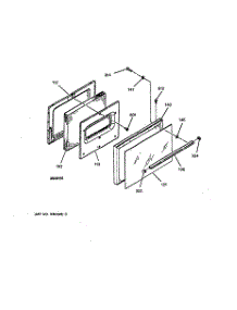 04 - Door parts for Ge Range RB557GV3WH from AppliancePartsPros.com