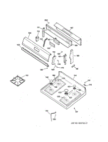 02 - Cooktop parts for Ge Range RGB532BEW3WH from AppliancePartsPros.com