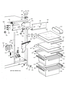 03 - Fresh Food Section parts for Ge Refrigerator MRSC20KWXDWH from AppliancePartsPros.com