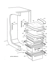 05 - Fresh Food Shelves parts for Ge Refrigerator MSK27DHXDWH from AppliancePartsPros.com