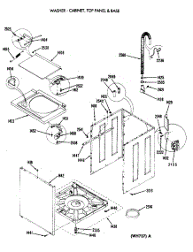 04 - Washer - Cabinet, Top Panel & Base parts for Ge Washer Dryer Combo WSM2780RCW from AppliancePartsPros.com