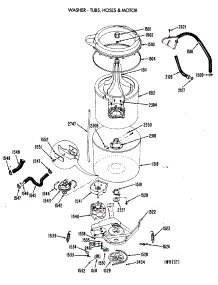 05 - Washer - Tubs, Hoses & Motor parts for Ge Washer Dryer Combo WSM2700RDW from AppliancePartsPros.com