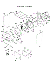 02 - Dryer-Cabinet, Drum & Heater parts for Ge Washer Dryer Combo WSM2780RBW from AppliancePartsPros.com