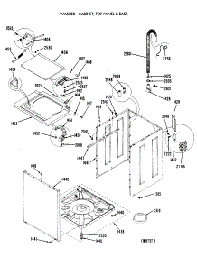04 - Washer-Cabinet, Top Panel & Base parts for Ge Washer Dryer Combo WSM2700RCW from AppliancePartsPros.com