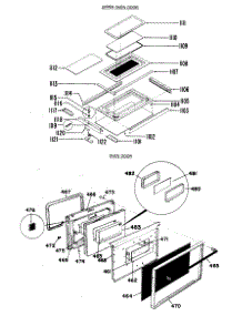 02 - Upper Oven Door parts for Ge Range RGH946GEJ7 from AppliancePartsPros.com