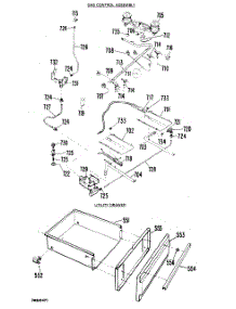 03 - Gas Conrol Assembly parts for Ge Range RGH946GEJ7 from AppliancePartsPros.com