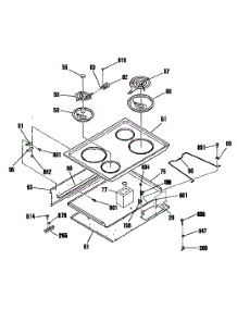 04 - Section4 parts for Ge Range RF725GP3BG from AppliancePartsPros.com