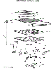 05 - Compartment Separator Parts parts for Ge Refrigerator CTX18GISERAD from AppliancePartsPros.com