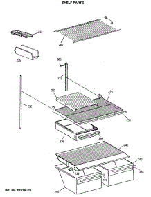 04 - Shelf Parts parts for Ge Refrigerator CTX18EASARWH from AppliancePartsPros.com