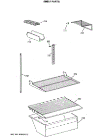 04 - Shelf Parts parts for Ge Refrigerator CTX18CASALWH from AppliancePartsPros.com