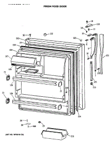 02 - Fresh Food Door parts for Ge Refrigerator CTX18GASARWH from AppliancePartsPros.com