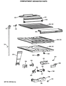 05 - Compartment Separator Parts parts for Ge Refrigerator CTX18GASARWH from AppliancePartsPros.com