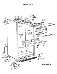 03 - Cabinet Parts parts for Ge Refrigerator CTX18LASARWH from AppliancePartsPros.com