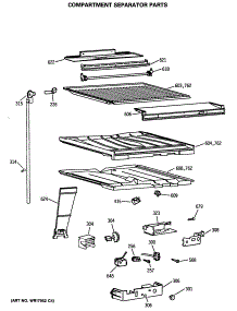 05 - Compartment Separator Parts parts for Ge Refrigerator CTX18LASARWH from AppliancePartsPros.com