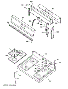 02 - Section2 parts for Ge Range RGB535GET1WH from AppliancePartsPros.com