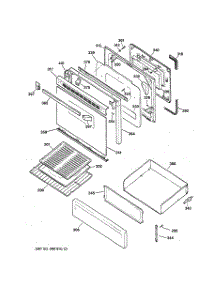 04 - Door & Drawer Parts parts for Ge Range RGB745BEA1WH from AppliancePartsPros.com