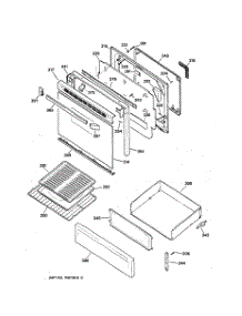 04 - Door & Drawer Parts parts for Ge Range RGB744BEA1WH from AppliancePartsPros.com