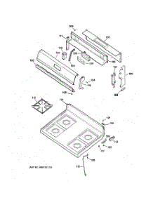 02 - Control Panel & Cooktop parts for Ge Range RGB526PEA1WH from AppliancePartsPros.com
