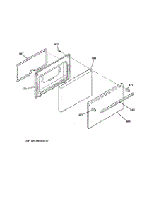 04 - Door parts for Ge Range RGB506PY2WH from AppliancePartsPros.com