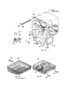 02 - Body Parts parts for Ge Dishwasher HDA2000Z01AD from AppliancePartsPros.com