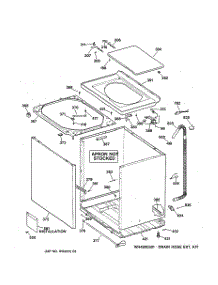 02 - Cabinet, Cover & Front Panel parts for Ge Washer VBXR1060TAWB from AppliancePartsPros.com