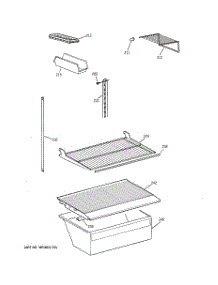 04 - Shelf Parts parts for Ge Refrigerator CTX18CIBALWW from AppliancePartsPros.com