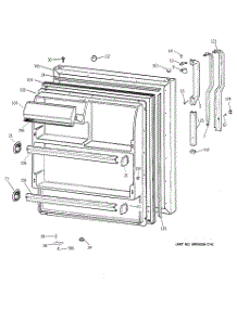 02 - Fresh Food Door parts for Ge Refrigerator CTX18CABBRAA from AppliancePartsPros.com