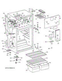 02 - Cabinet parts for Ge Refrigerator CTX14CIBFRWW from AppliancePartsPros.com