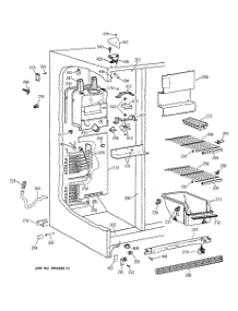 02 - Freezer Section parts for Ge Refrigerator CSX20BABAAD from AppliancePartsPros.com