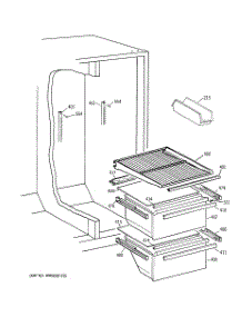 04 - Fresh Food Shelves parts for Ge Refrigerator CSX20BABAWH from AppliancePartsPros.com
