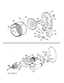 04 - Drum, Duct, Blower & Drive Asm. parts for Ge Dryer NJLR473GV0WW from AppliancePartsPros.com