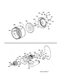 04 - Drum, Heater Asm., Blower & Drive Assembly parts for Ge Dryer NJLR473EV0WW from AppliancePartsPros.com