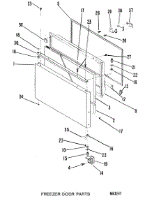 02 - Freezer Door Parts parts for Ge Refrigerator TCX20ZGC from AppliancePartsPros.com