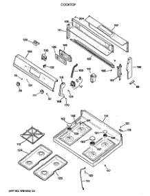 02 - Cooktop parts for Ge Range JGBP30AEV2AA from AppliancePartsPros.com
