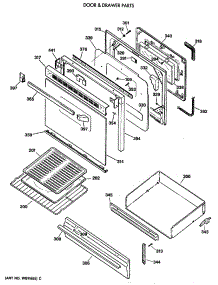 04 - Door & Drawer Parts parts for Ge Range JGBP30GEV3AD from AppliancePartsPros.com