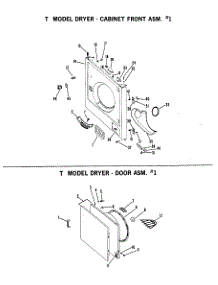 03 - Cabinet Front Asm. No.1 parts for Ge Dryer DLL2884TB from AppliancePartsPros.com