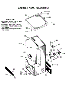 02 - Cabinet Asm. (Electric) parts for Ge Dryer DLB6850BAL from AppliancePartsPros.com