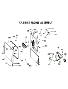 04 - Cabinet Front Assembly parts for Ge Dryer DLB6850BAL from AppliancePartsPros.com