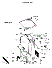 02 - Cabinet Asm. (Gas) parts for Ge Dryer DLL1550BAL from AppliancePartsPros.com