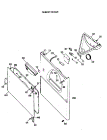 04 - Cabinet Front parts for Ge Dryer DLB1250BBL from AppliancePartsPros.com