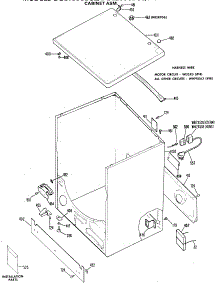 02 - Cabinet Asm. parts for Ge Dryer DLL1550BCL from AppliancePartsPros.com