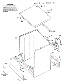 02 - Cabinet & Top parts for Ge Dryer DLB2650BCL from AppliancePartsPros.com
