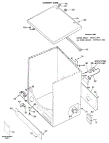 02 - Cabinet Asm. parts for Ge Dryer DLL2650BGL from AppliancePartsPros.com