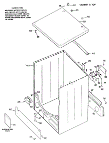 03 - Cabinet & Top parts for Ge Dryer DLB1550BDL from AppliancePartsPros.com
