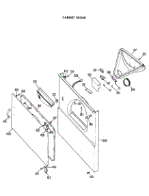 04 - Cabinet Front parts for Ge Dryer DLB1250BCL from AppliancePartsPros.com